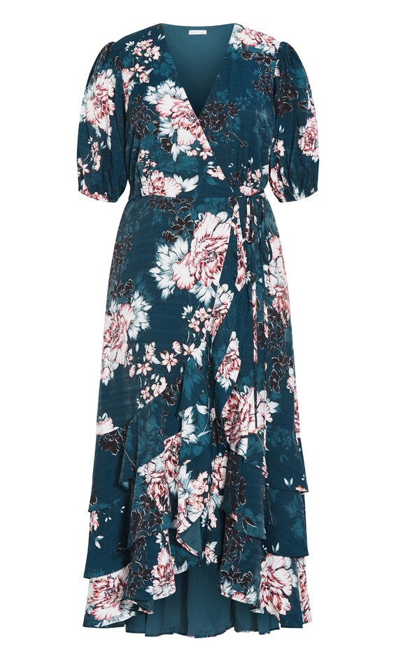 Bea Floral Dress - jade, GREEN, alternate image number null
