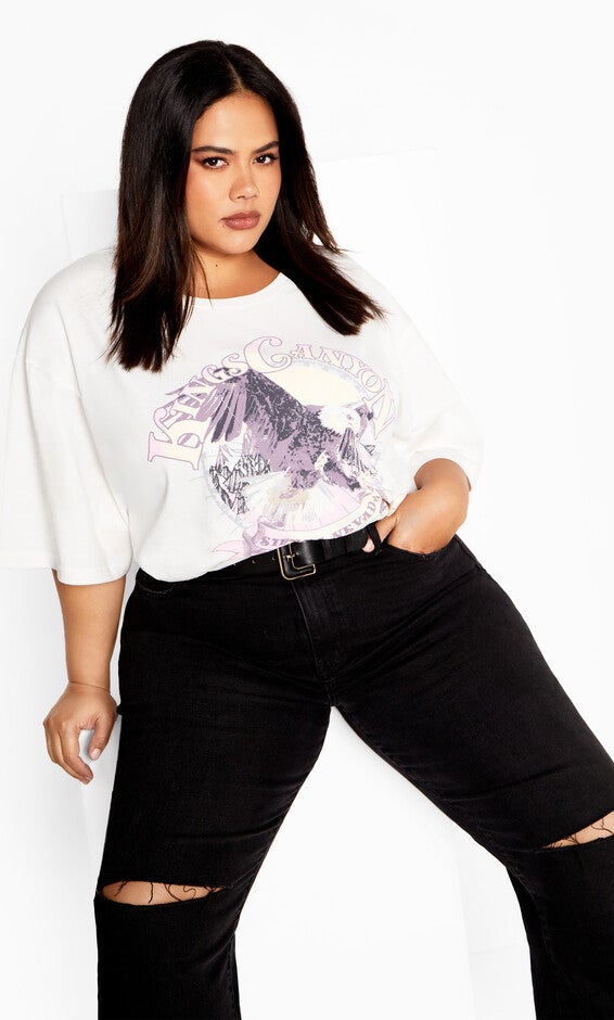 Oversized Graphic Tee - white, CLOUD KINGS CANYON, alternate image number null
