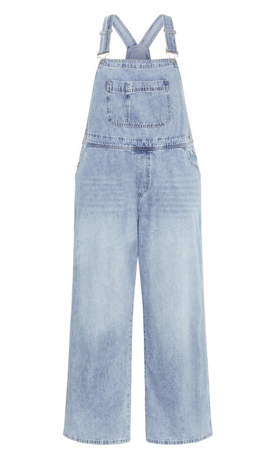 Pinafore Overall - light denim, DENIM, hi-res image number null