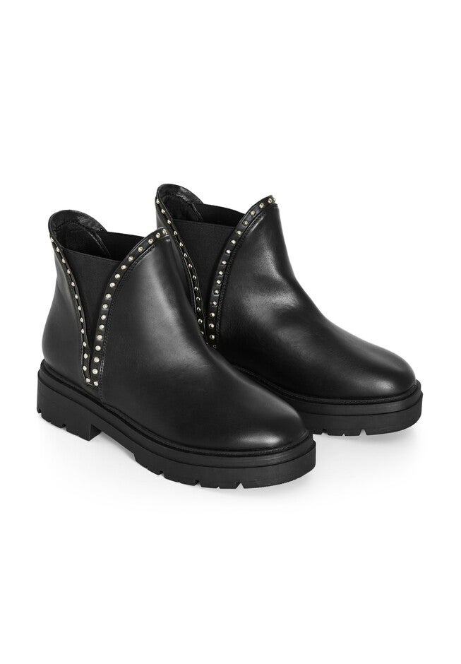 Gia Stud Ankle Boot, BLACK, alternate image number null