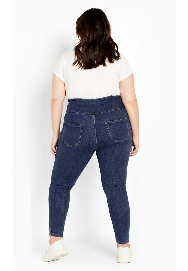 Harley Grace Corset Jean - dark denim, BLUE, alternate image number null