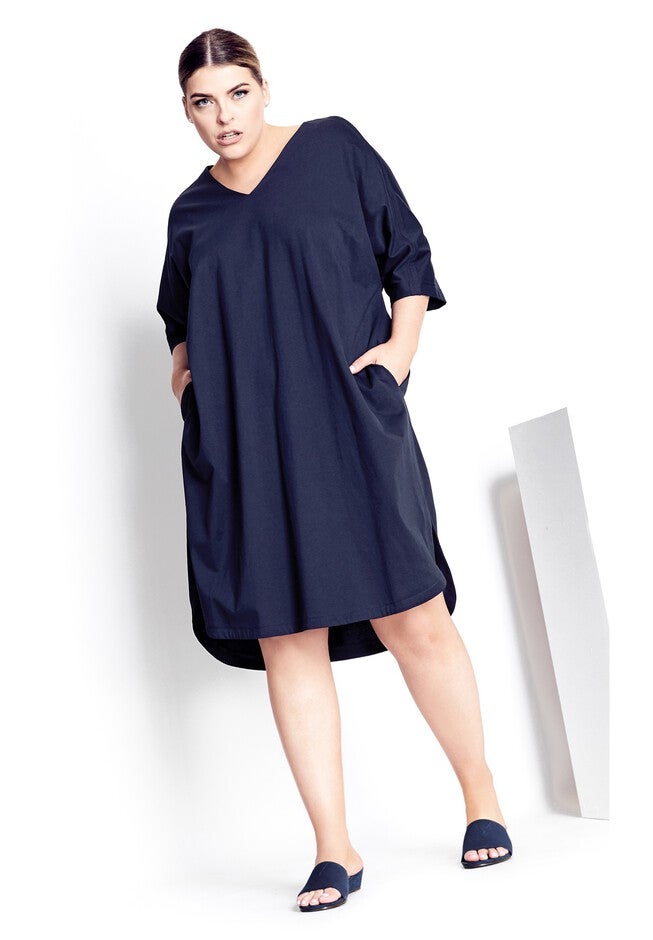 Laney Dress - navy, BLUE, hi-res image number 0