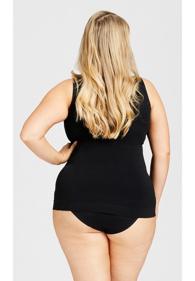 Seamless Shaping Cami, BLACK, on-hover image number 1