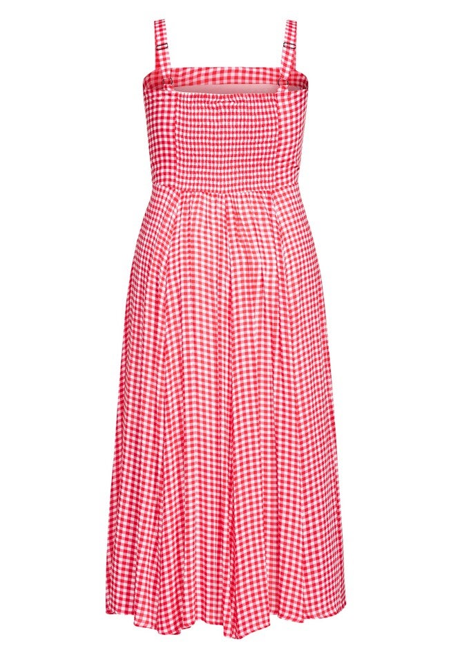 Picnic Check Maxi Dress - sugar pink, RED, alternate image number 2