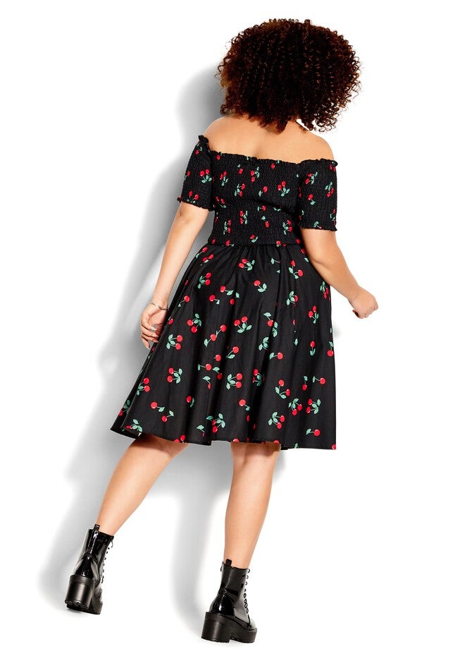 Cherry Pie Dress - black, BLACK, alternate image number 4