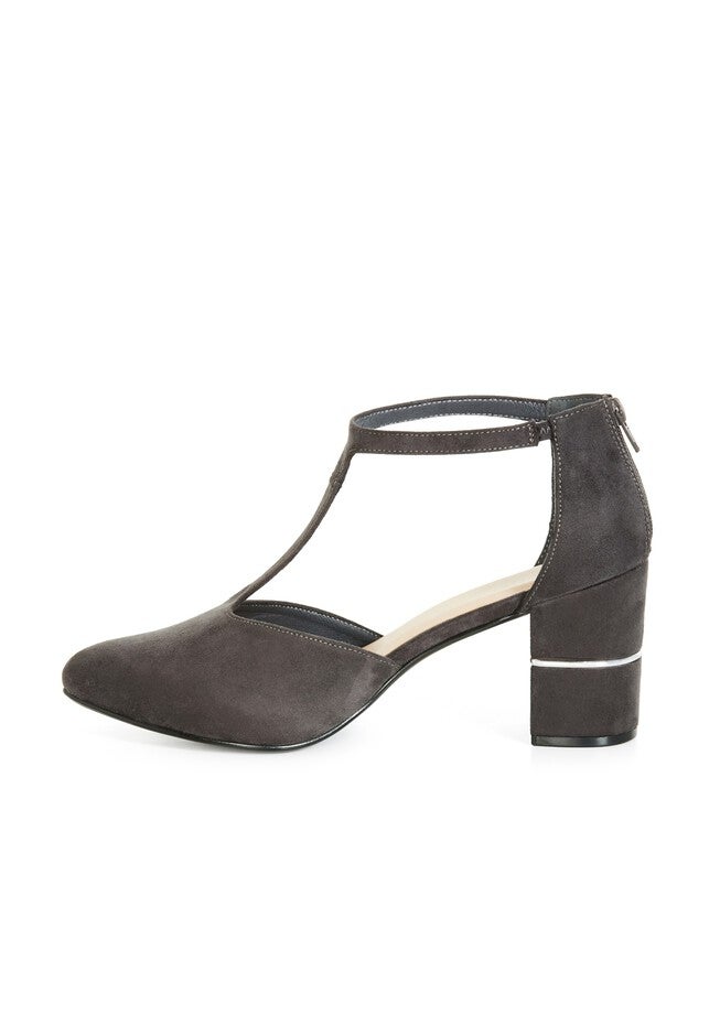 Gracie Heeled Shoe, GREY, alternate image number null