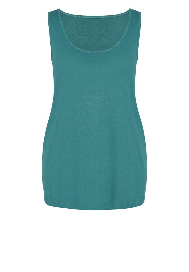 Plain Tank, TEAL, alternate image number 2