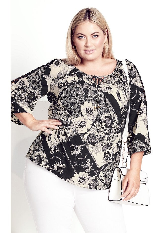 Emmeline Print Top, EFFORTLESS PATCH, alternate image number null