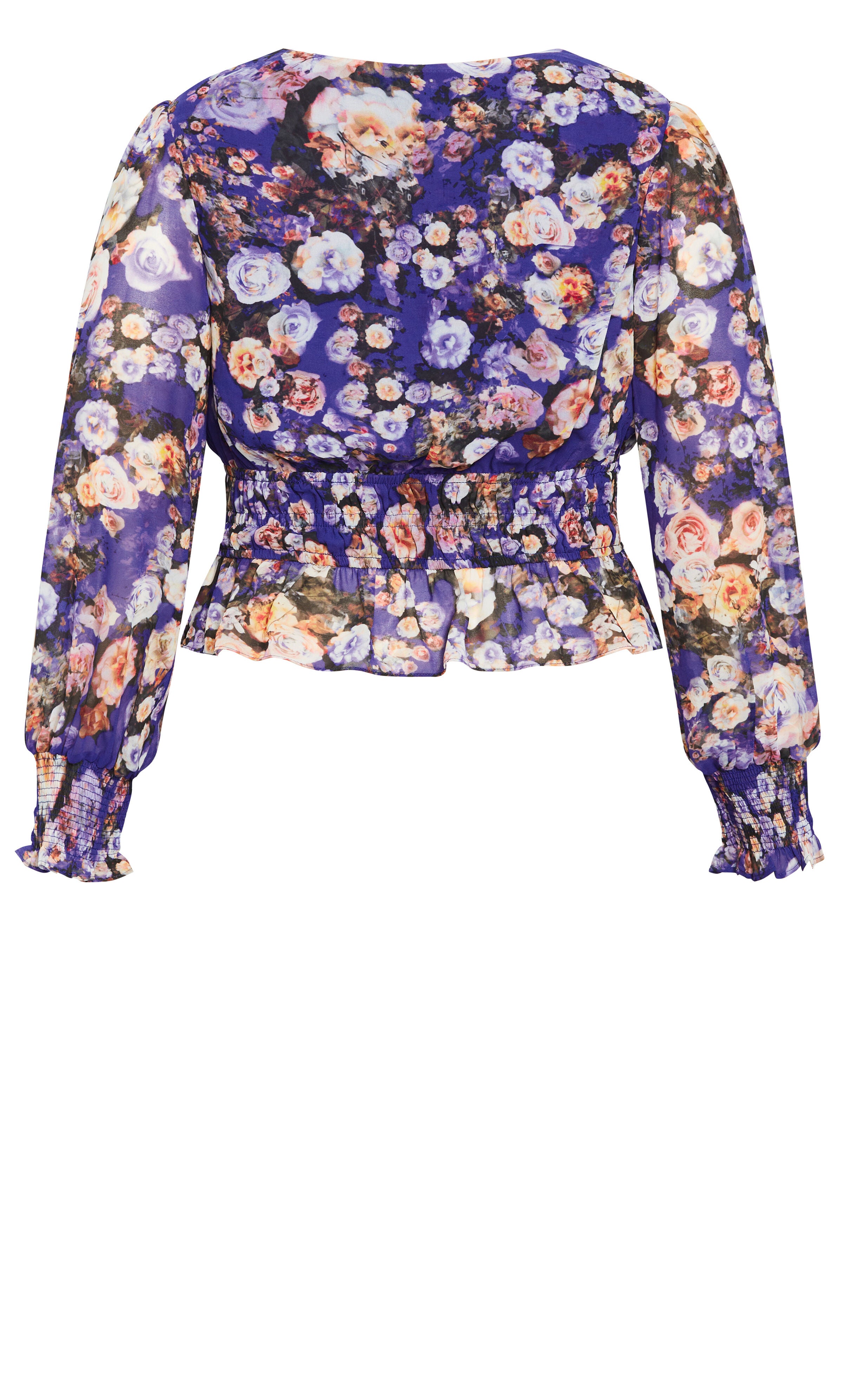 Bridgette Print Top - royal rose, PURPLE, alternate image number 5