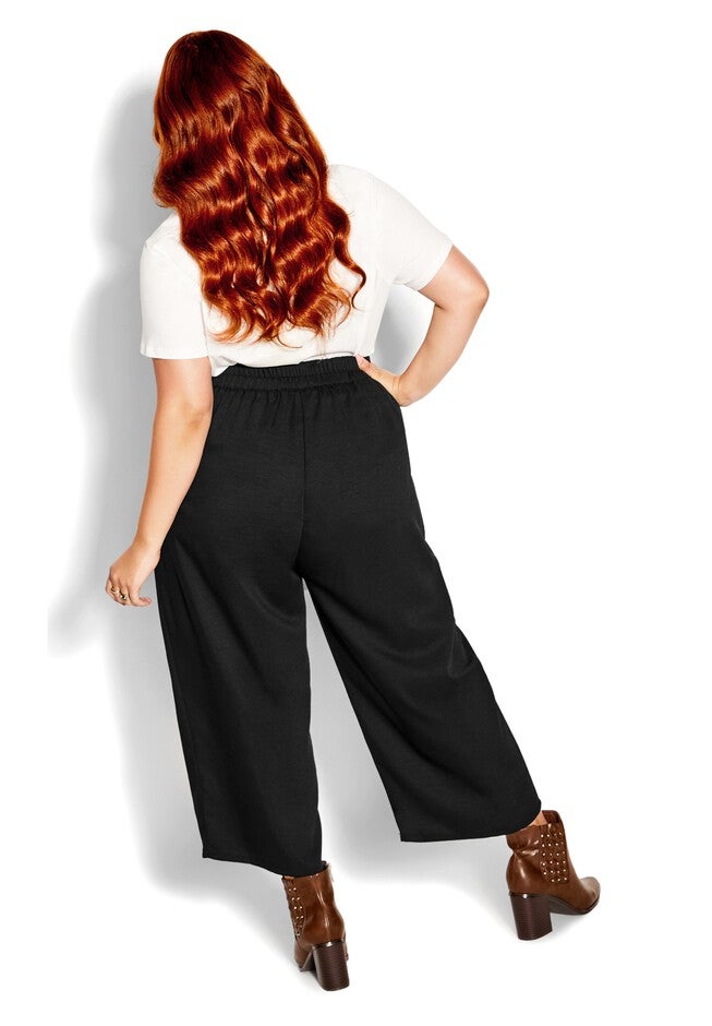 Button Crop Pant - black, BLACK, alternate image number 4