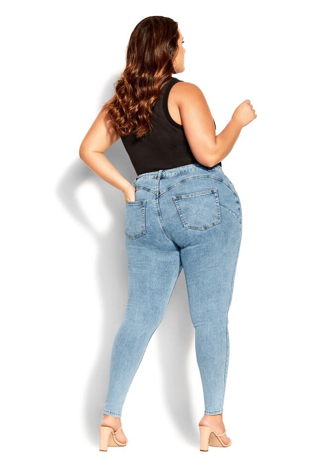 Harley Wild Side Jean - light wash, BLUE, alternate image number 4