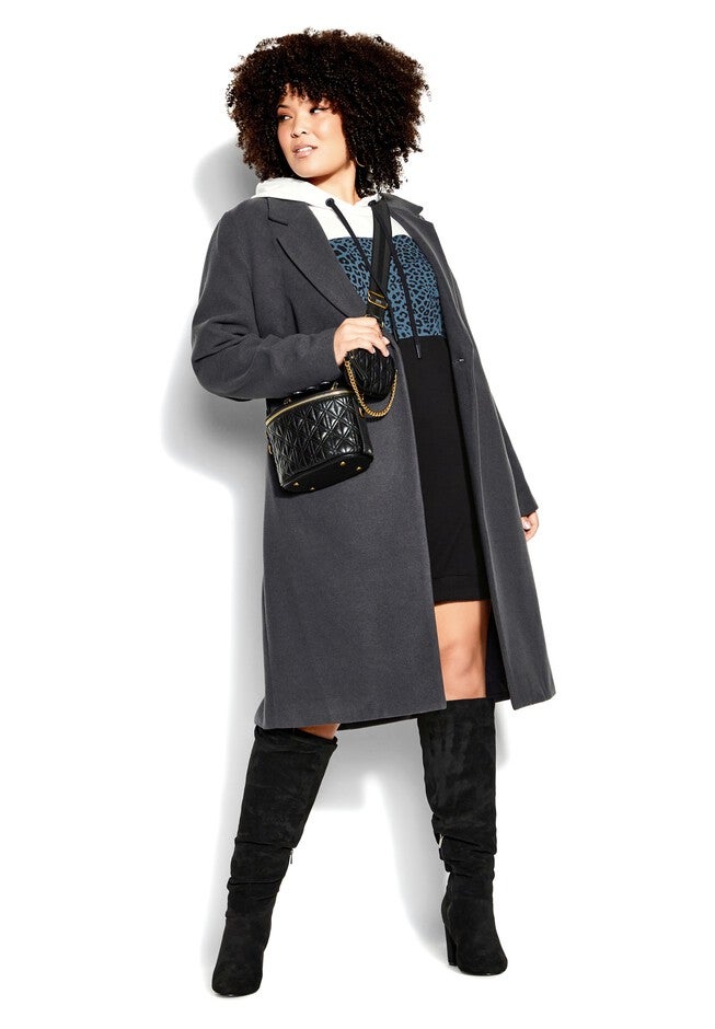Splice Animal Dress - charcoal, GREY, alternate image number null