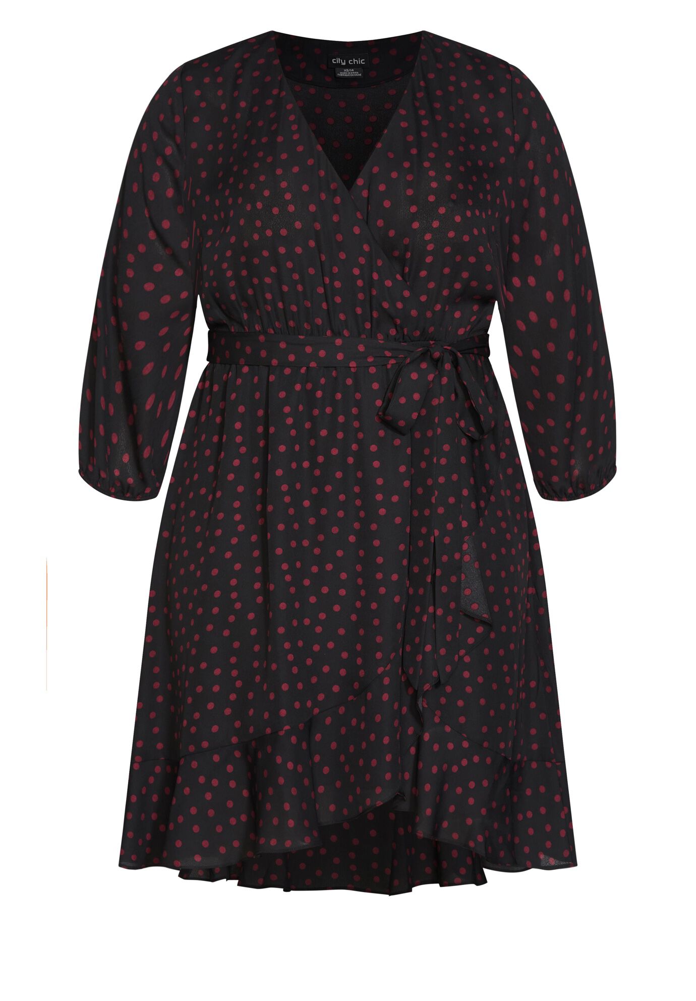 Amber Frill Dress - garnet, BLACK RED DOT, alternate image number 4