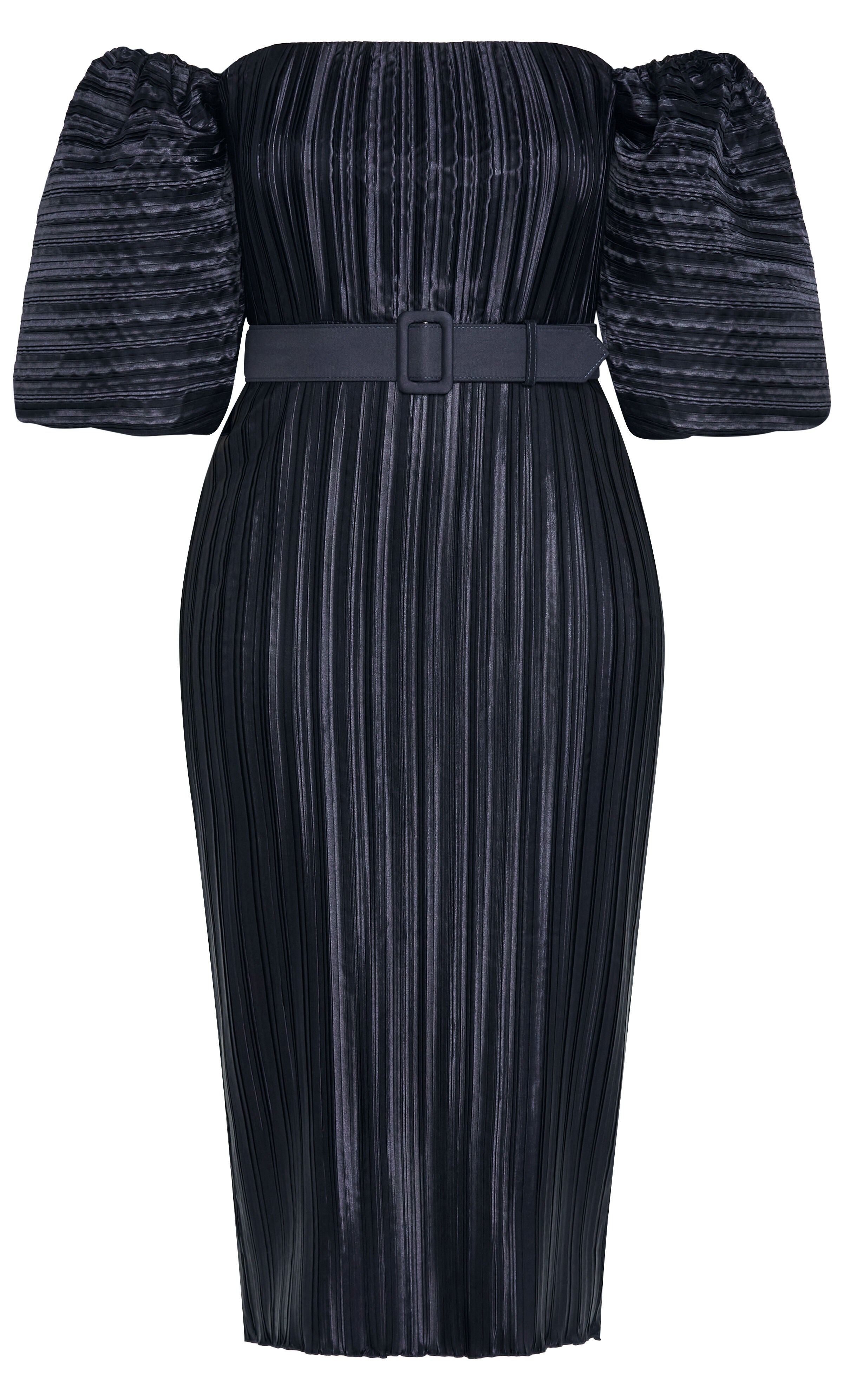 Krista Pleat Dress - midnight, PURPLE, alternate image number 4