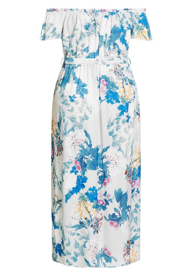 Kiku Floral Maxi Dress - blue, BLUE, alternate image number null