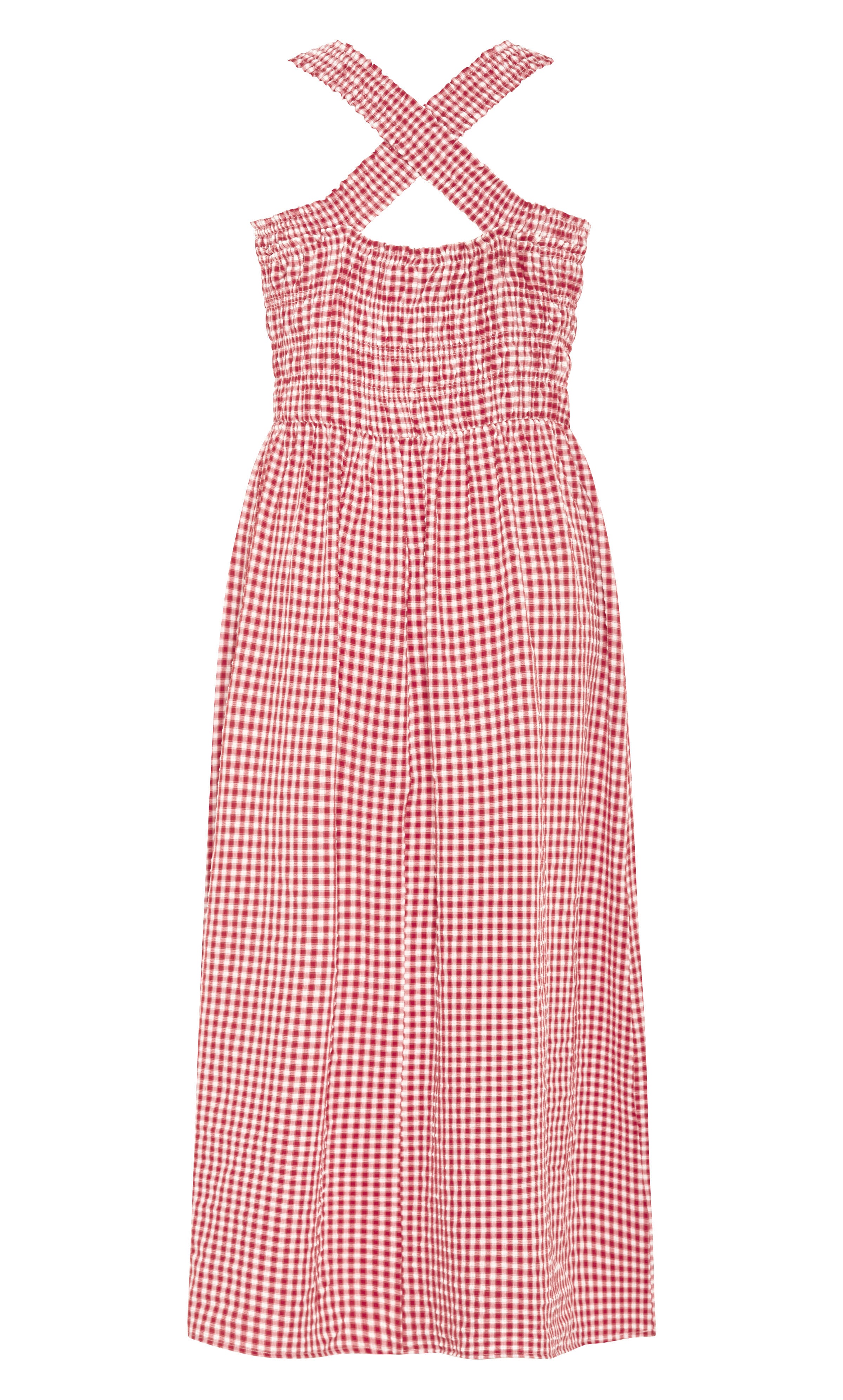 Cute Gingham Maxi Dress - red, RED, alternate image number 5