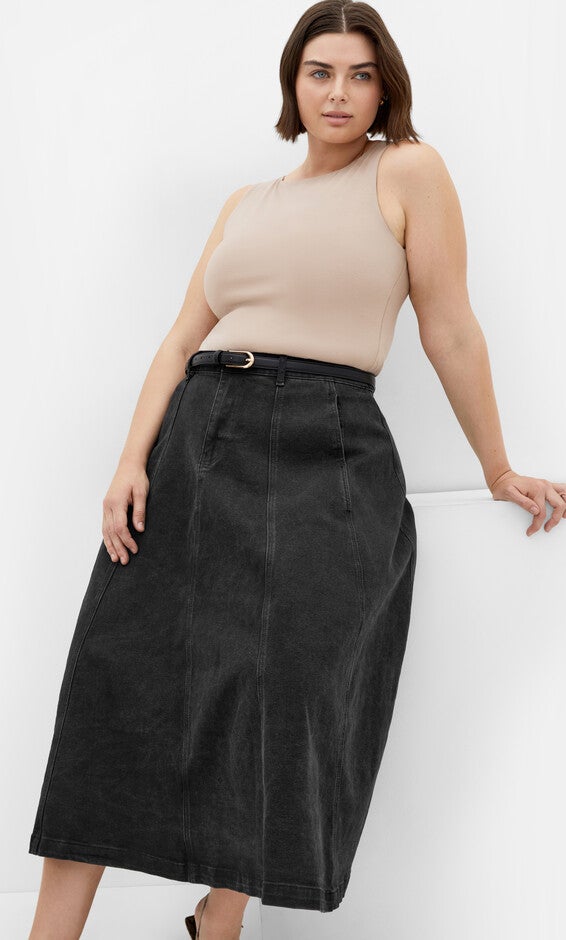 Alina Skirt - black wash, BLACK, hi-res image number 0