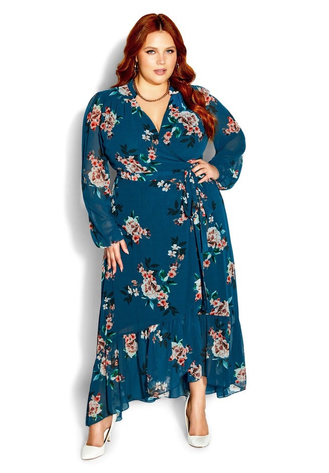 Vanessa Maxi Dress - teal, GREEN, on-hover image number null
