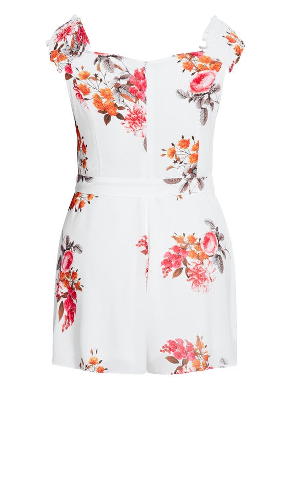 Floral Crush Romper - ivory, WHITE, alternate image number null