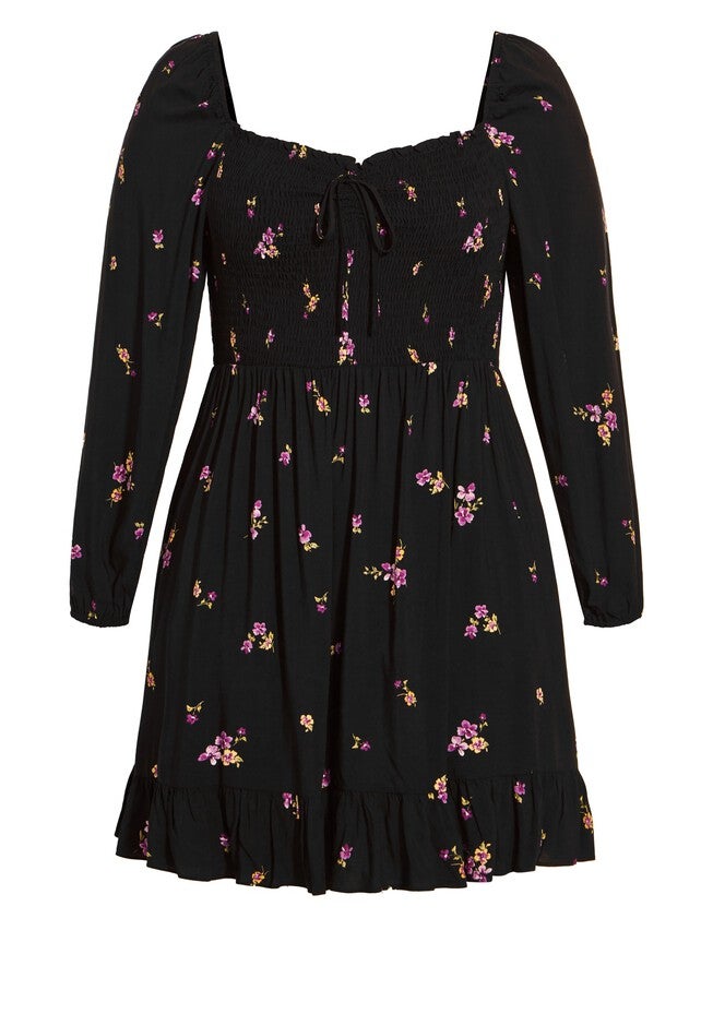 Sweet Petal Dress - black, BLACK, alternate image number null