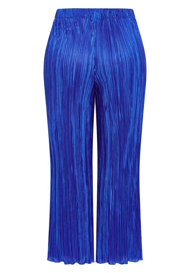 Andi Wide Leg Plisse Pant - sapphire, BLUE, alternate image number null