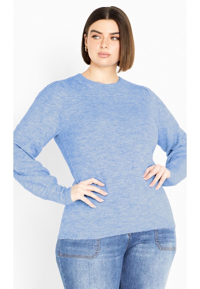 Nicky Pom Pom Sweater, SKY BLUE, hi-res image number null