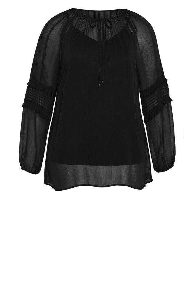 Romantic Blouse, BLACK, on-hover image number 1