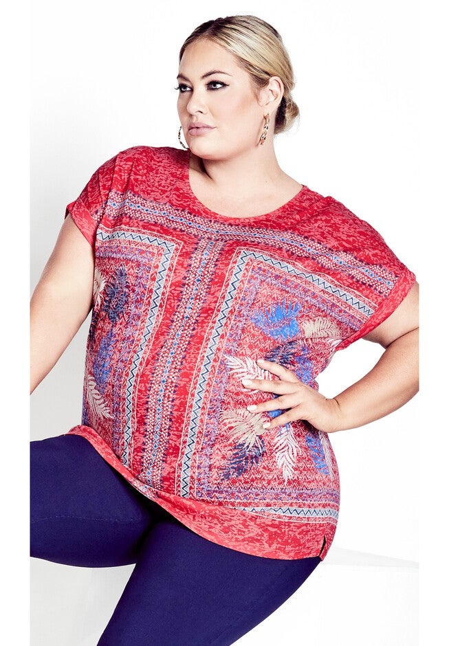 Macie Burnout Top, RUBY BLUE, hi-res image number 0