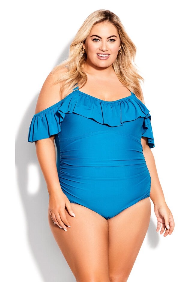 Ruffle 1 Piece, TEAL, hi-res image number 0