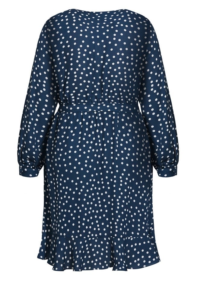 Amber Spot Dress - navy, BLUE, alternate image number 4