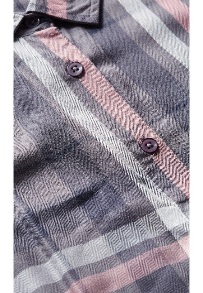 Kylee Check Shirt, GREY PINK, alternate image number null