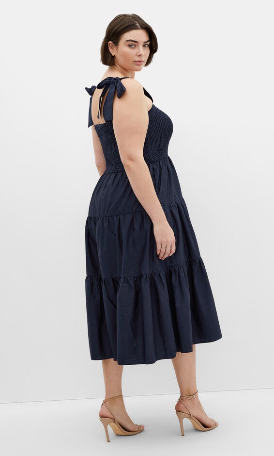 Haven Midi Dress - navy, NAVY, alternate image number null