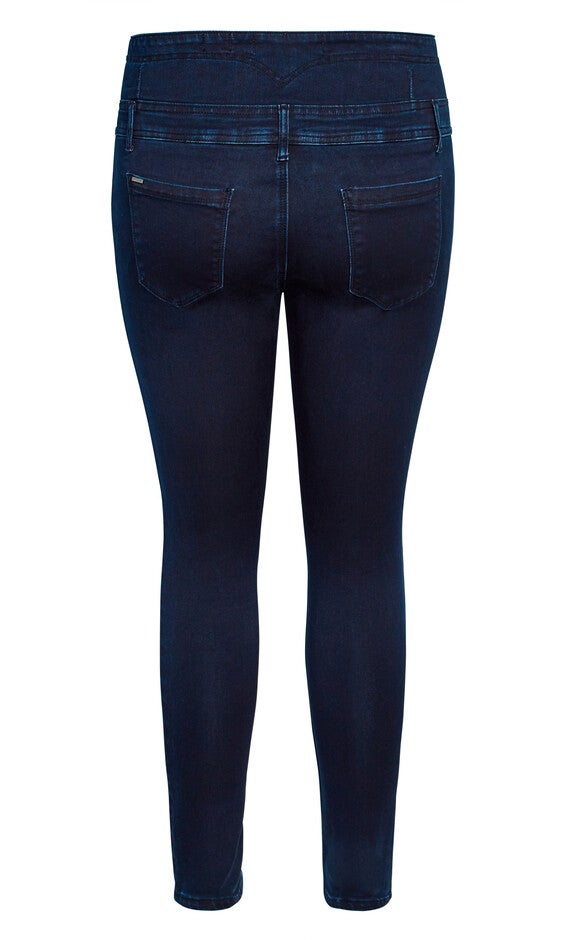 Asha Rip Corset Jean - dark denim, BLUE, alternate image number null