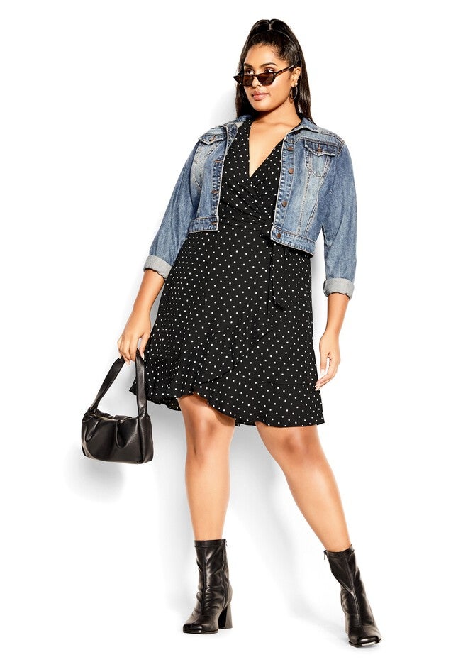 Isabella Print Dress - black, BLACK, alternate image number null
