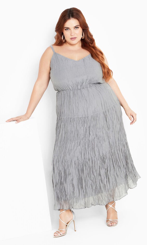 Sabina Maxi Dress - bluebell, GREY, alternate image number 4