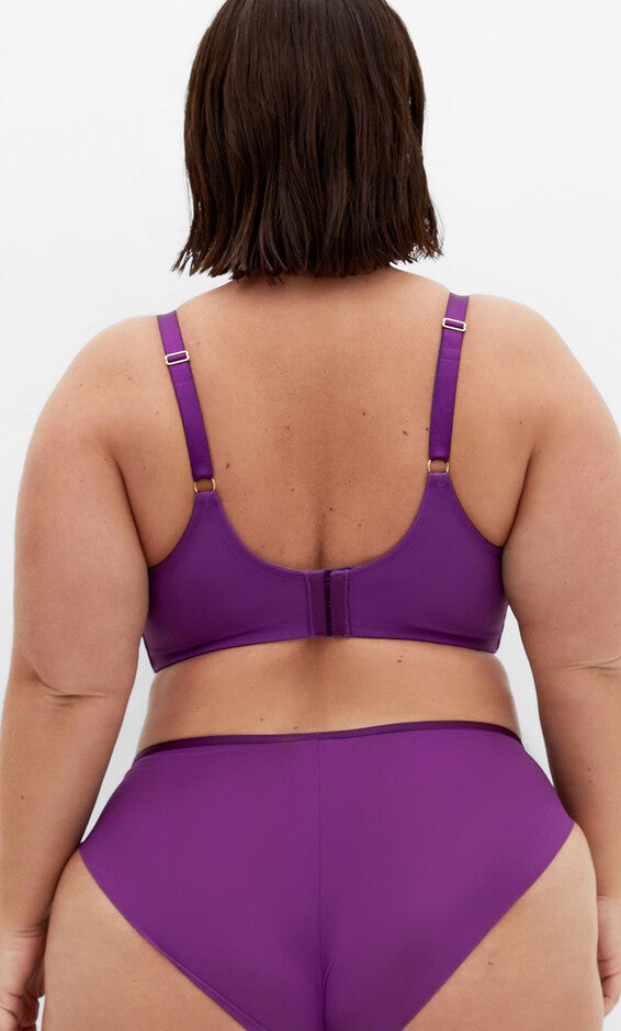 Tara Plunge Contour Bra - royal purple, PURPLE, alternate image number 1