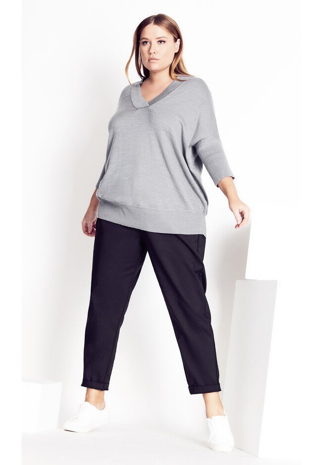 Classic V Sweater - silver, SILVER, alternate image number null