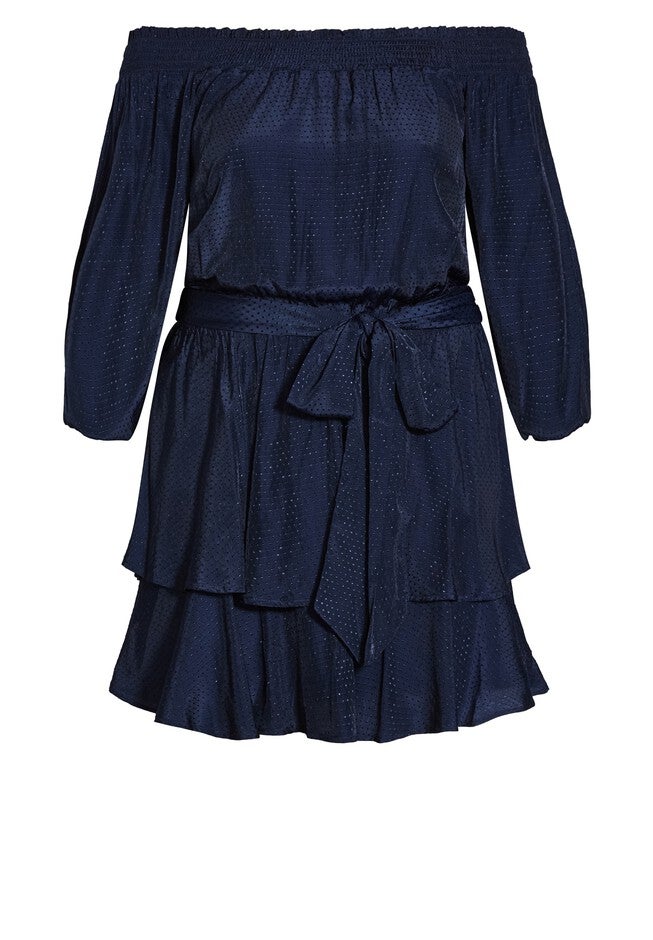 Cute Frills Dress - navy, BLUE, alternate image number 2