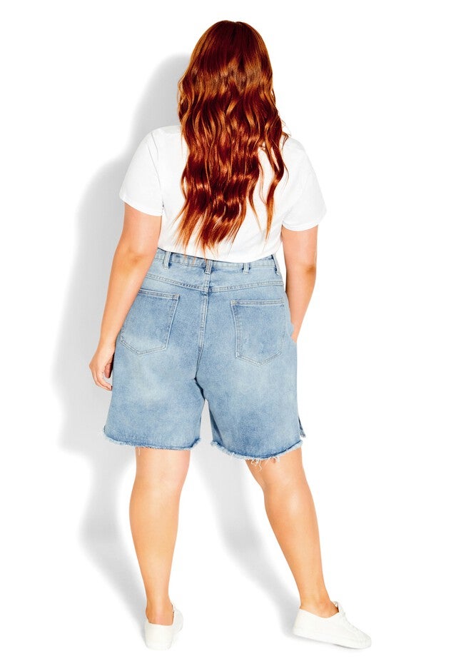 Supa Split Short - light wash, BLUE, on-hover image number 1