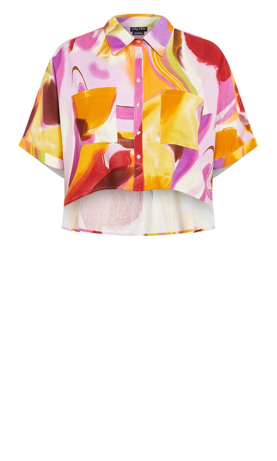 Esme Print Shirt - yellow, SUMMER, alternate image number null