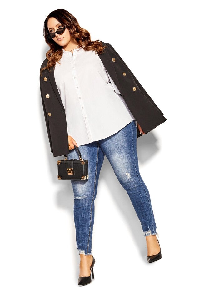 Clean Look Shirt - ivory, WHITE, alternate image number 6