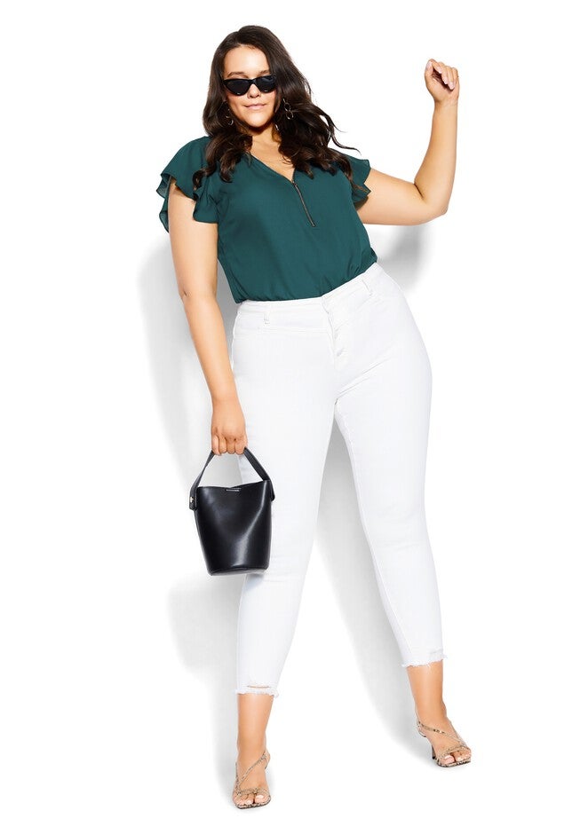 Zip Fling Top - alpine, GREEN, alternate image number 2