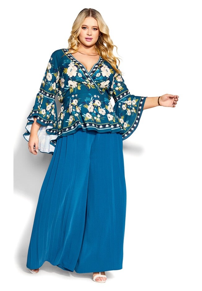 Nova Scarf Top - teal, BLUE, alternate image number null