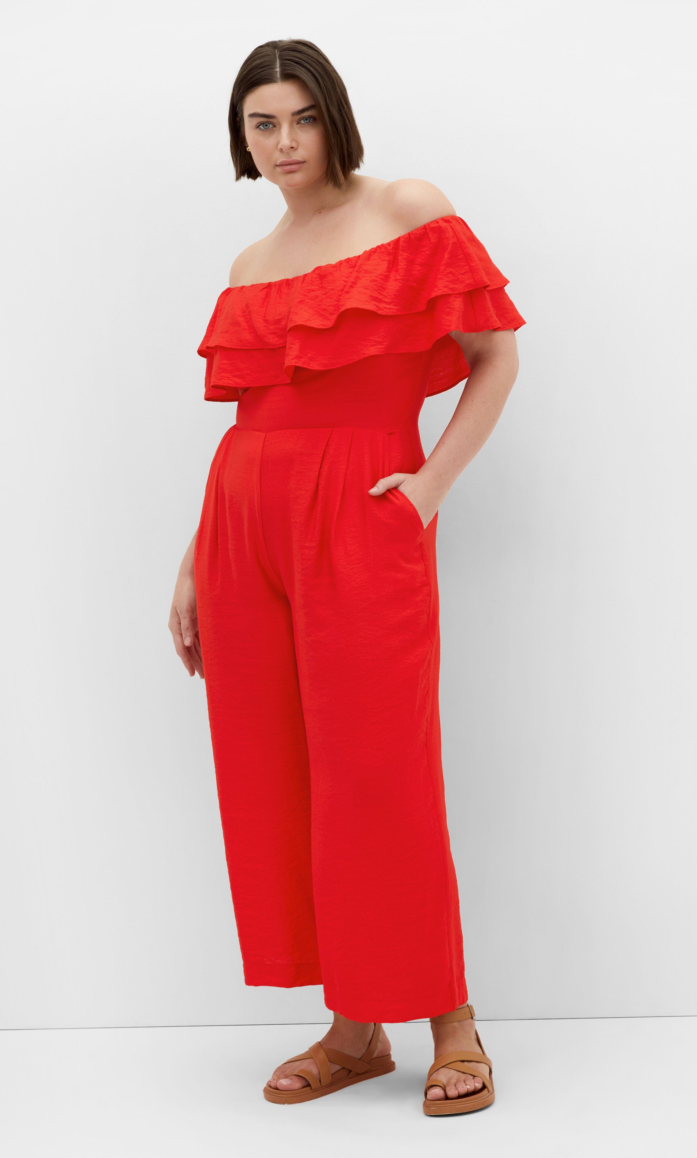 Poppy Jumpsuit - coral, ORANGE, hi-res image number 0