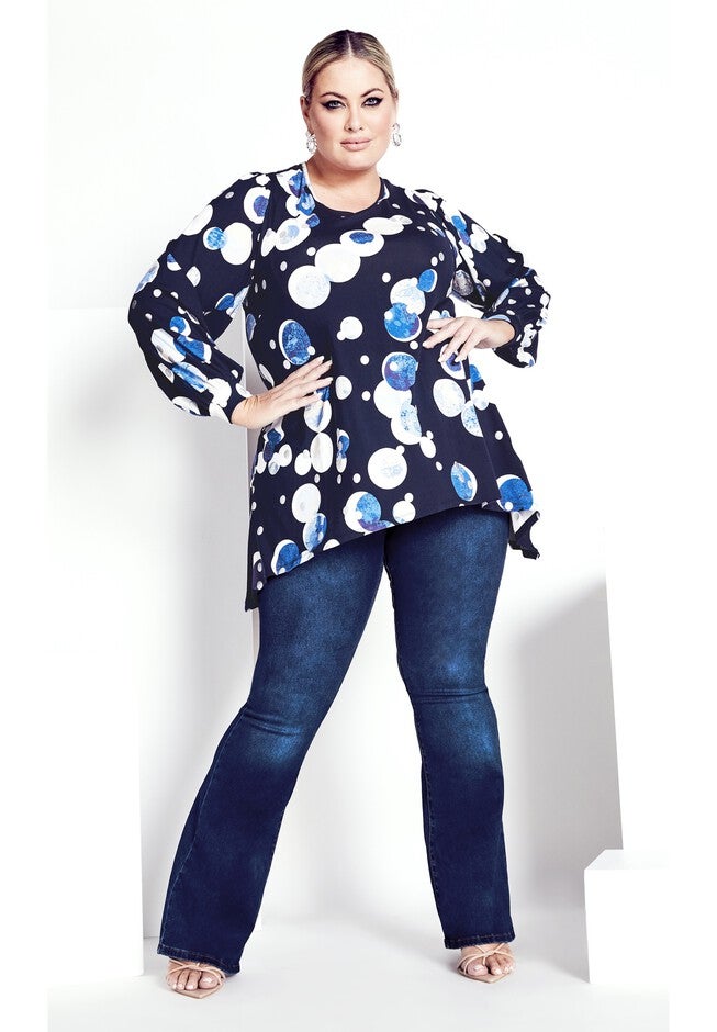Noelle Foil Tunic, RIVIERA TIE DYE, alternate image number null