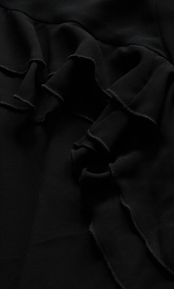 Ruffle Love Maxi Dress - black, BLACK, alternate image number null