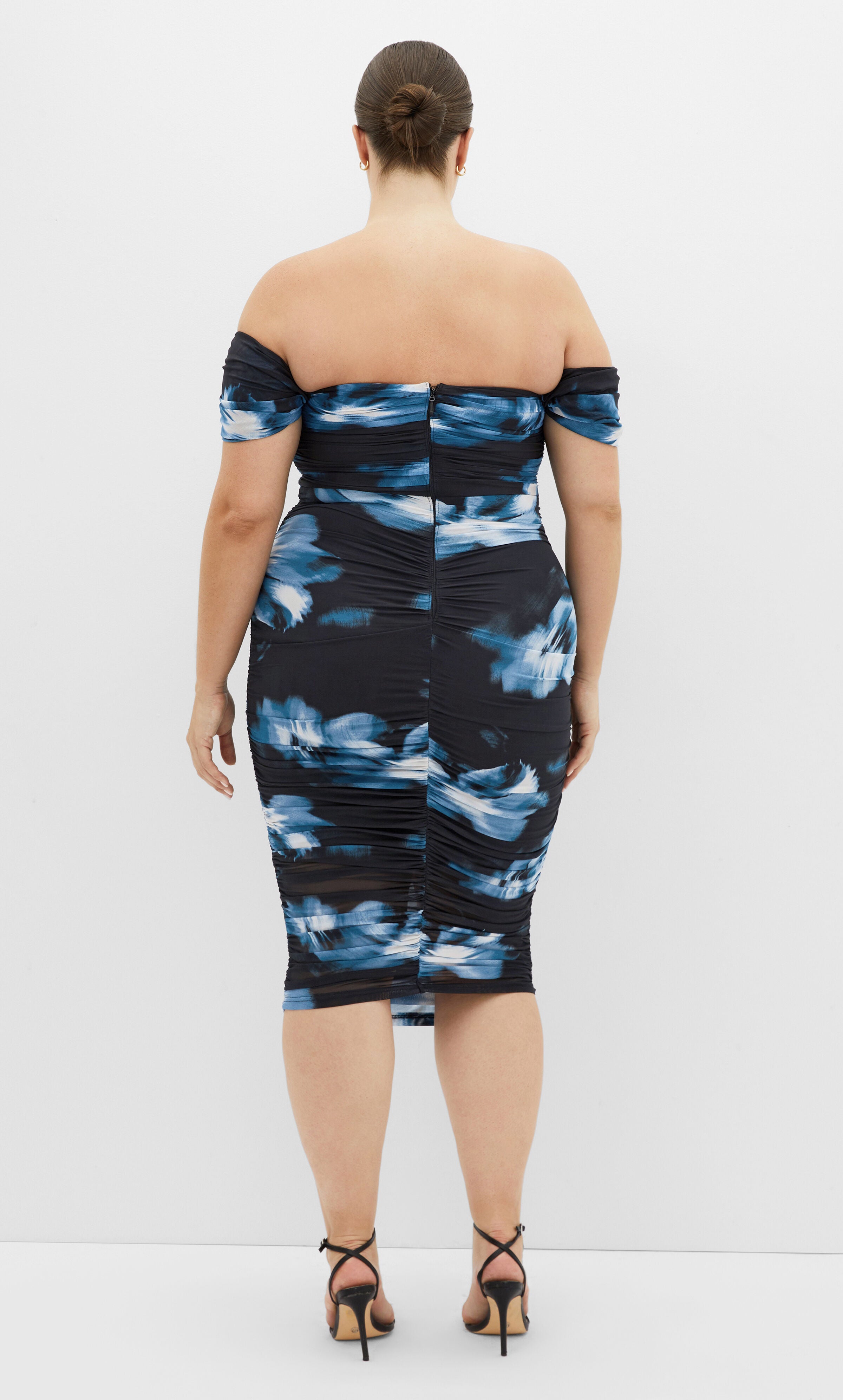 Jazmin Print Dress - teal print, BLUE, alternate image number 1