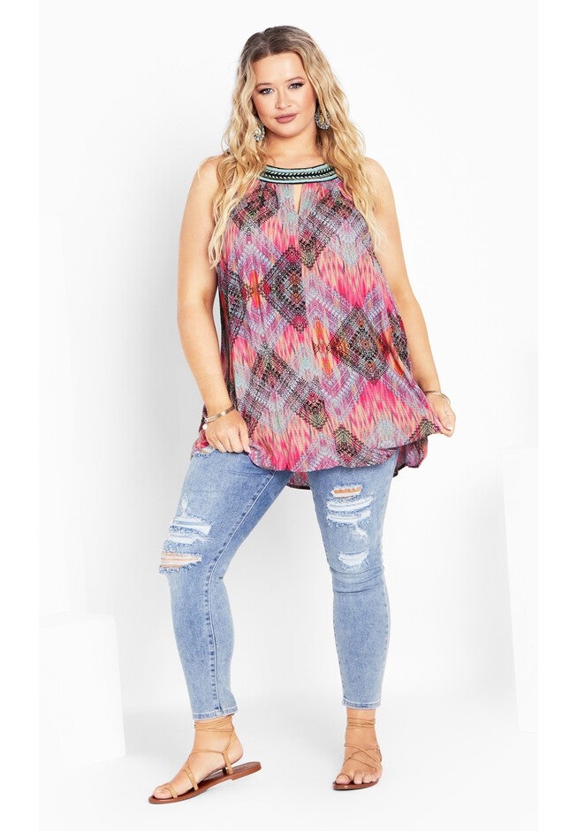 Mara Beaded Tunic, AZTEC SUNRISE, alternate image number null