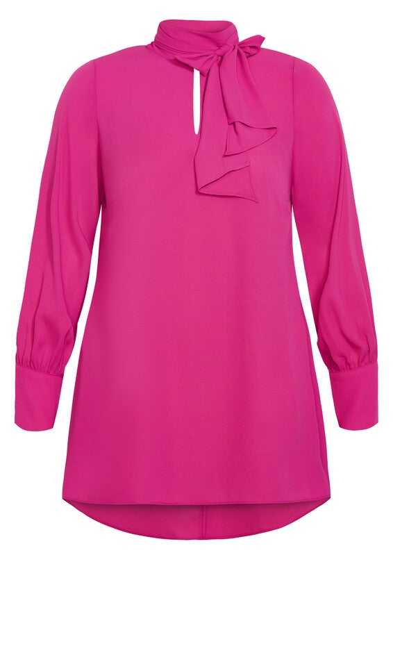 Neck Tie Tunic - sangria, SANGRIA, alternate image number 4