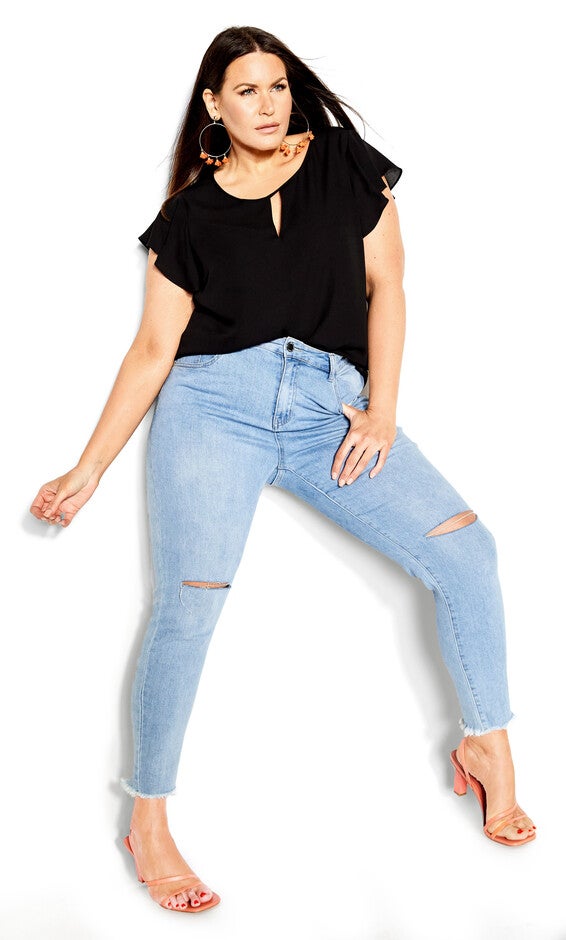 Sweet Waterfall Top - black, BLACK, alternate image number 2